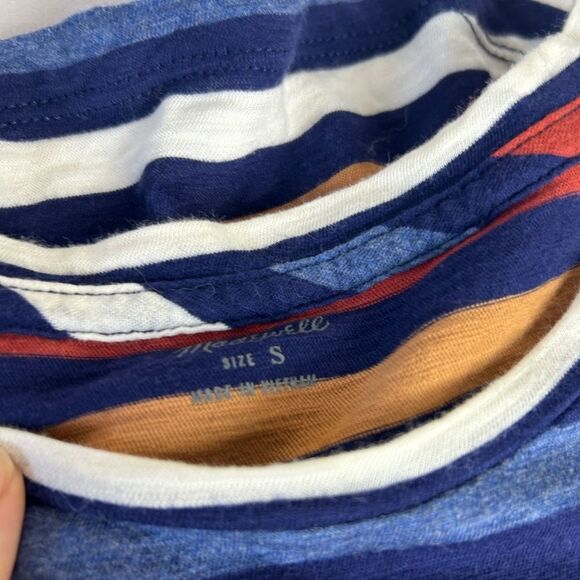 Lot of basic classic Tee cotton strips Anthropologie Madewell club Monaco S/M - Picture 5 of 7